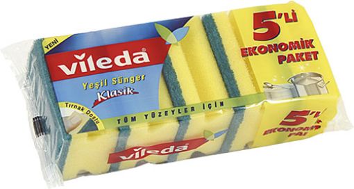 VILEDA YESIL OLUKLU SUNGER 5LI. ürün görseli